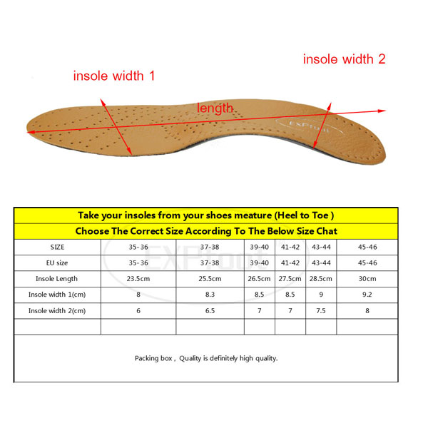 หนังวัวเท้าโค้งสนับสนุนผู้ใหญ่เต็มความยาวพื้นรองเท้า zg -1861