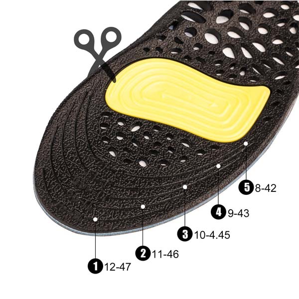 เจลเย็นพื้นรองเท้าโพลิสเจลเคลื่อนไหวการดูดซึมผลกระทบเต็มความยาวพื้นรองเท้า zg -223 ชายและหญิง