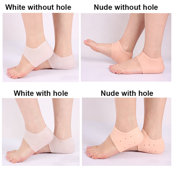 การดูแลเท้าด้วยซิลิโคนส้นเท้าถุงเท้าแห้งและแตก