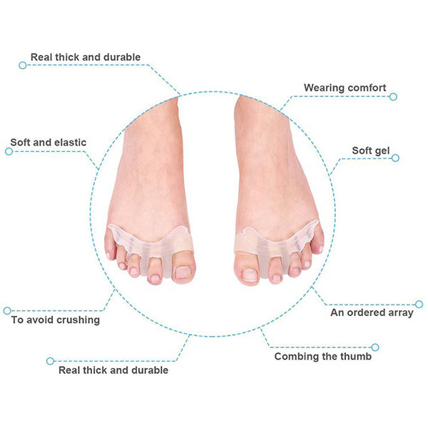 2018 ซิลิโคนนิ้วเท้าพลิกแก้ไขสี่นิ้วเท้าแยก zg -1838