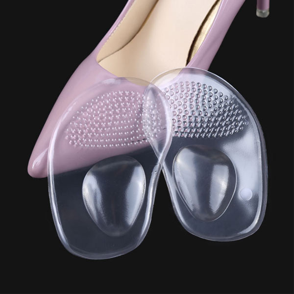 4D กันลื่นด้านหน้าแผ่นรองเท้าซิลิโคนรองเท้าส้นสูงรองเท้าแตะผู้หญิงรองเท้าผู้หญิง